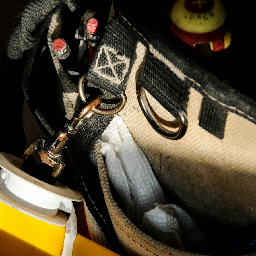 Nahaufnahme einer professionellen Werkzeugtasche